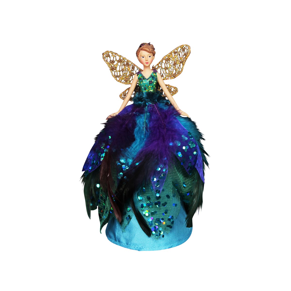 Christmas Peacock Fairy Tree Topper by Gisela Graham